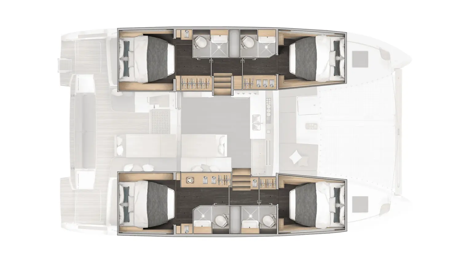 Lagoon 43 — 4 cabins