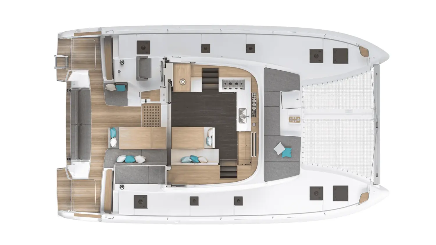 Lagoon 43 — Salon and cockpit
