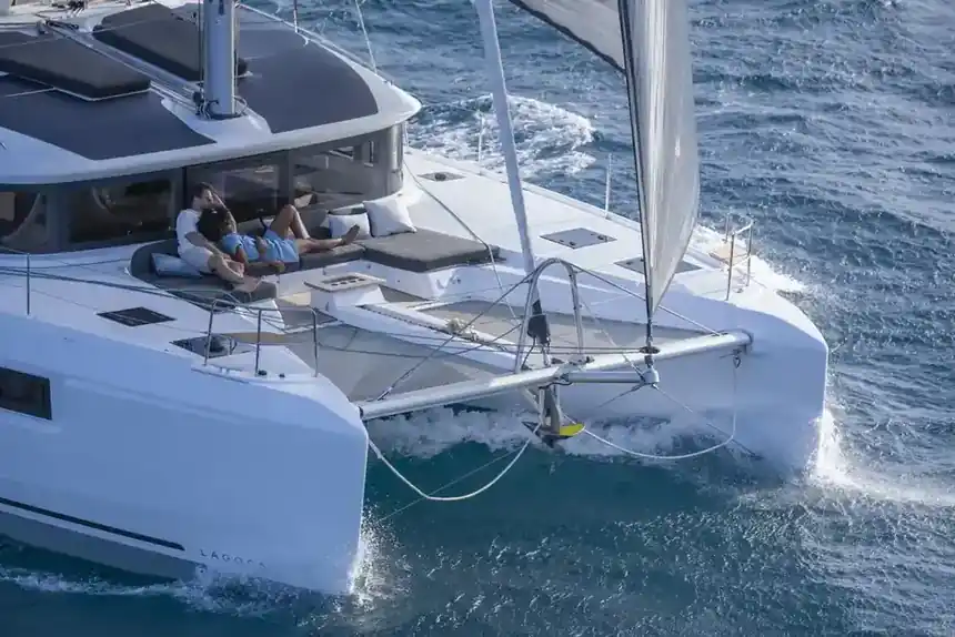 Lagoon 51 Iconic — On the bow