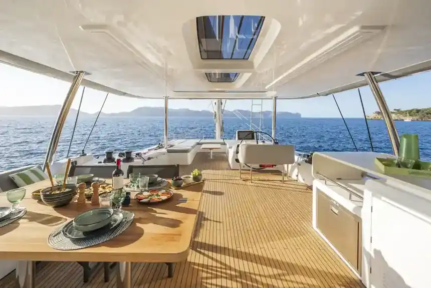 Lagoon 60 — On the bow