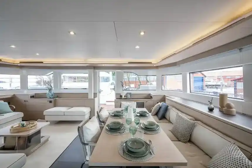 Lagoon 60 — Salon looking aft