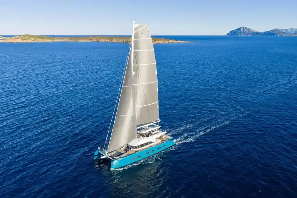 A Lagoon EIGHTY 2 under sail